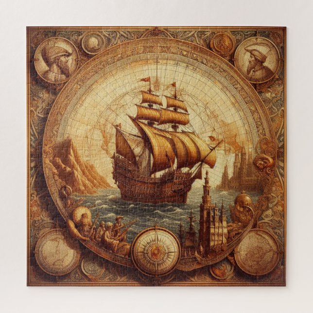 Puzzle Voilier espagnol antique 1 (Vertical)