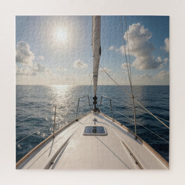 Puzzle Voilier sur eau calme de l'océan (Vertical)