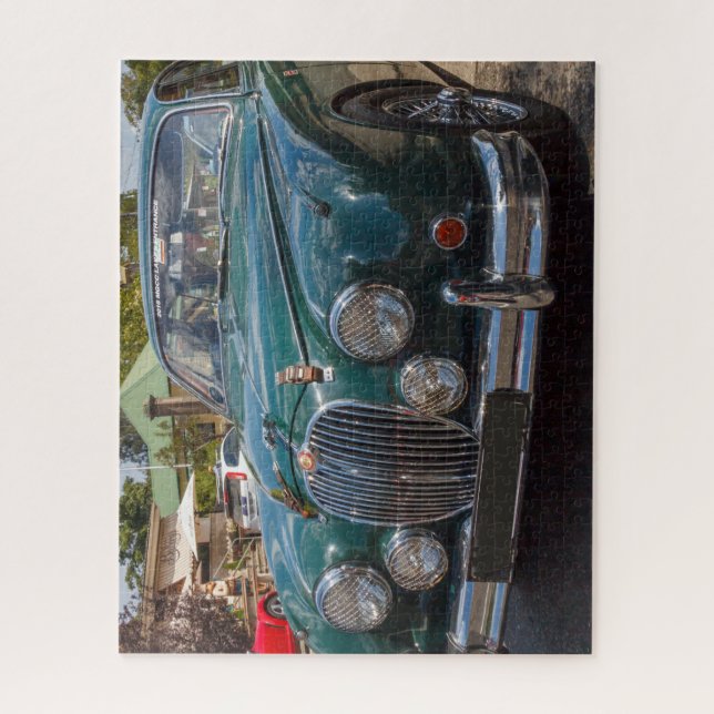 Puzzle Voiture classique British Racing Green Jaguar Mk2. (Vertical)