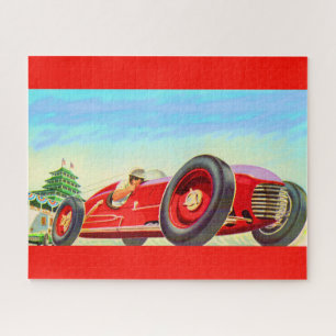 Puzzle Voiture de course rouge 1950