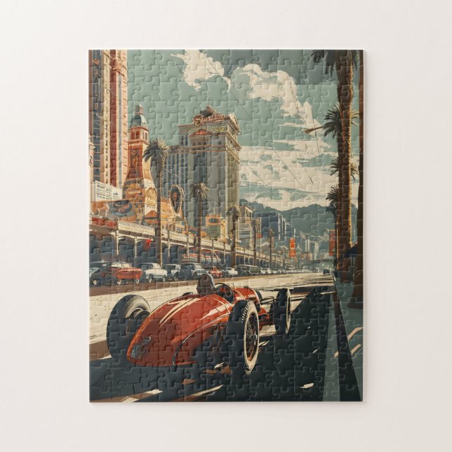 Puzzle Voiture de course vintage à Las Vegas (Vertical)