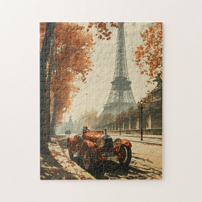 Puzzle Voiture de course vintage à Paris (Vertical)