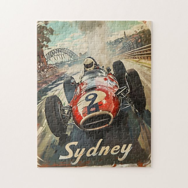 Puzzle Voiture de course vintage de Sydney (Vertical)
