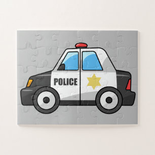 Puzzle Voiture de police Animée