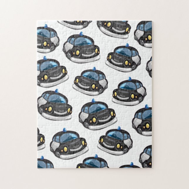 Puzzle voiture de police vintage (Vertical)