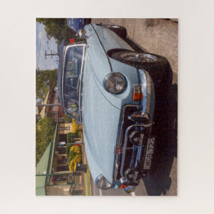 Puzzle Voiture de sport MGB bleu classique.