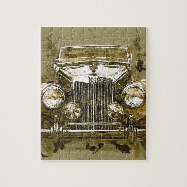 Puzzle Voiture de sport vintage de MG (Vertical)