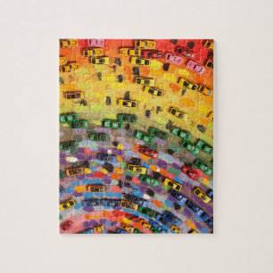 Puzzle Voitures de jouet d'arc-en-ciel
