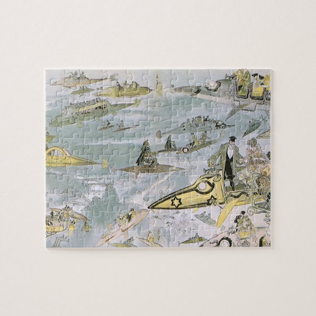 Puzzle Voitures futuristes de science-fiction vintage, ta (Horizontal)