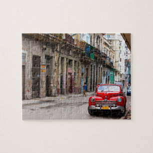 Puzzle Voitures rétro dans la rue de La Havane