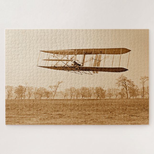 Puzzle Vol 85 Orville Wright Bi-plan C 1904 Sépia  (Horizontal)