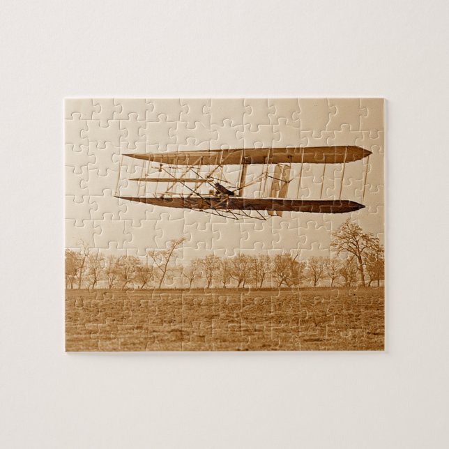 Puzzle Vol 85 Orville Wright Bi-plan C 1904 Sépia  Ji (Horizontal)