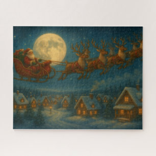 Puzzle Vol de traîneau de Noël de Père Noël – Gigue de la