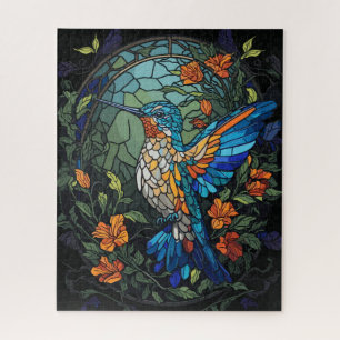 Puzzle Vol Humming Oiseau Colorful Verre