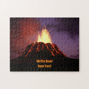 Puzzle Volcan actif - Écrivez votre propre texte