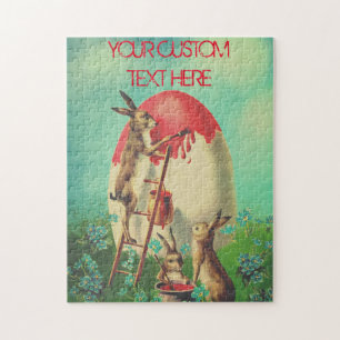 Puzzle Volet d'Oeuf Vintage PERSONNALISÉ Rustique