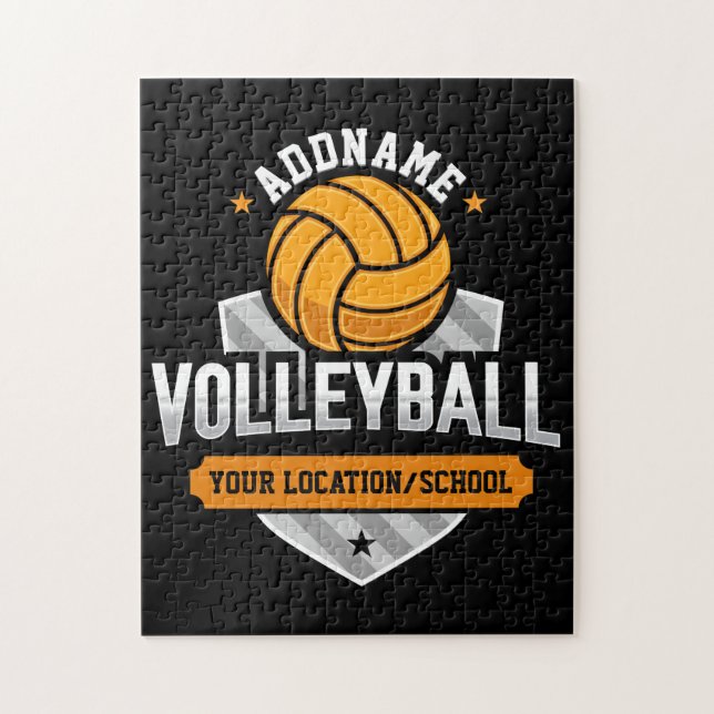 Puzzle Volleyball AJOUTER TEXTE École Varsity Team Joueur (Vertical)