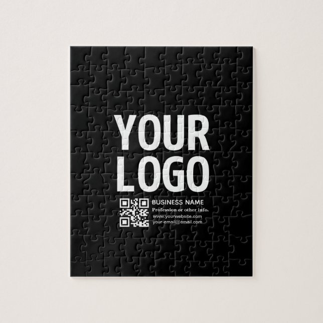 Puzzle Votre logo avec code QR et texte modifiables  (Vertical)