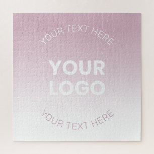 Puzzle Votre logo   Moderne Dusty Rose & Blanc Ombre