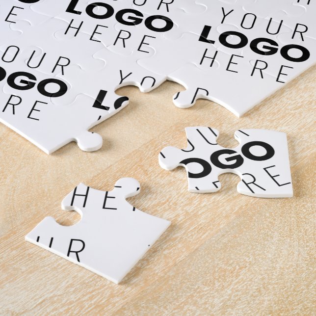 Puzzle Votre logo simple motif diagonal répétitif (Côté)
