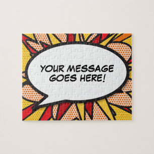 Puzzle Votre Message Bulle De Texte Fun Rétro Bande Dessi