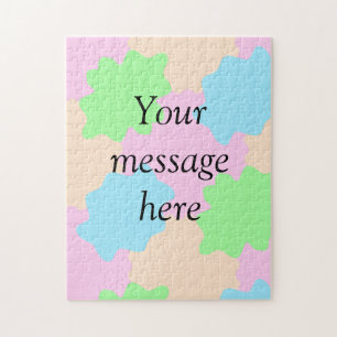 Puzzle Votre message ici ajouter texte nom boho coloré ro