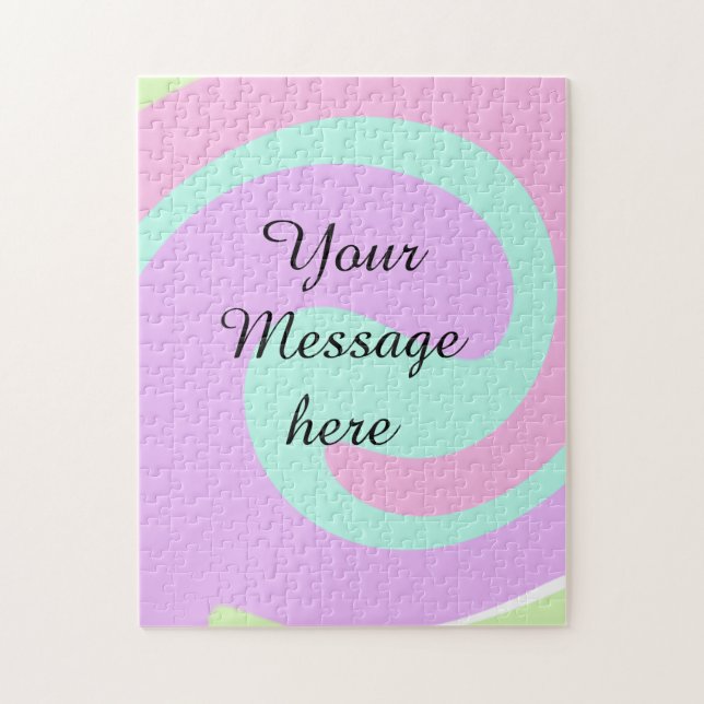 Puzzle Votre message ici ajouter texte nom monogramme ros (Vertical)