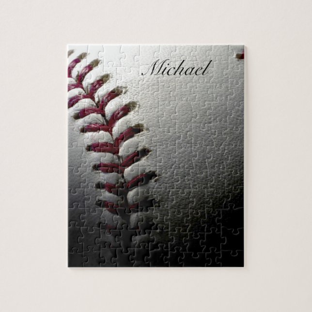 Puzzle Votre nom Gros plan Baseball - Art sportif (Vertical)