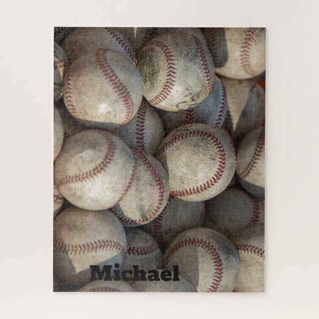 Puzzle Votre nom Gros plan Baseball - Sport Art Photo (Vertical)
