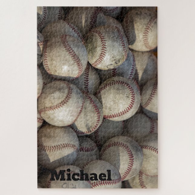 Puzzle Votre nom Gros plan Baseball - Sport Art Photo (Vertical)