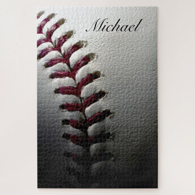 Puzzle Votre nom Gros plan Photo de baseball - Art sporti (Vertical)