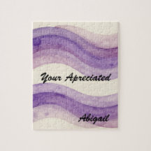 Votre Nom Ondulé Violet Aquarelle Rétro Apprécié