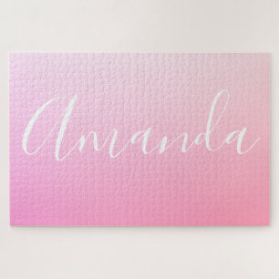 Puzzle Votre nom ou mot Dégradé rose ombré