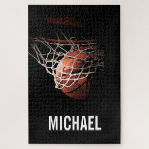 Puzzle Votre nom personnalisable Basketball Artwork
