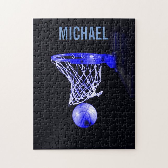 Puzzle Votre nom personnalisable Basketball Artwork Pop A (Vertical)
