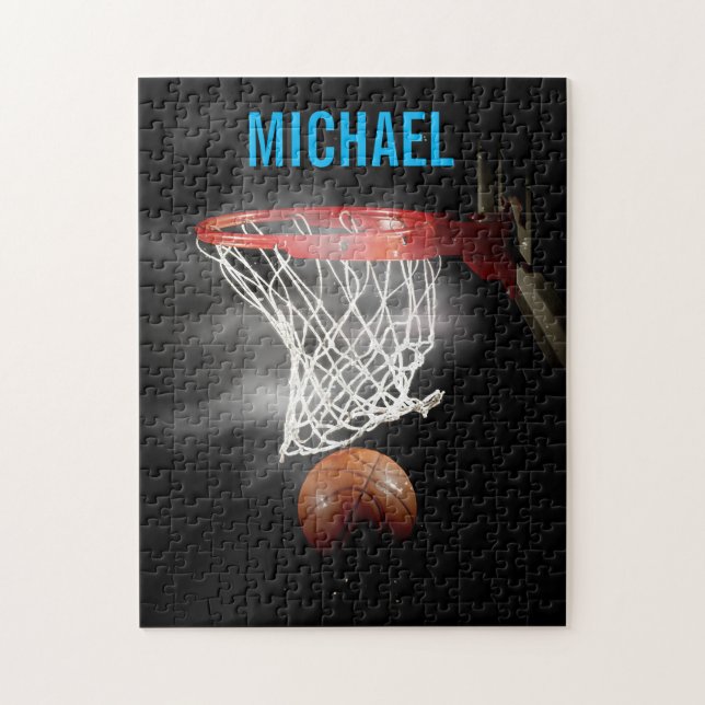 Puzzle Votre nom personnalisable Basketball Artwork Pop A (Vertical)