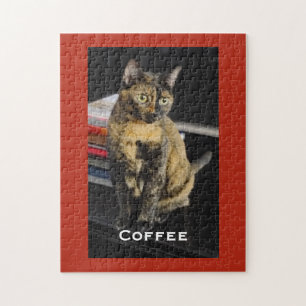 Puzzle Votre photo d'animal de compagnie, nom, fond rouge