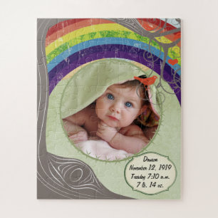 Puzzle Votre Rainbow Baby Photo Cute Tree & Birds