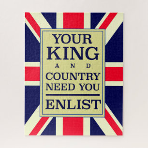 Puzzle Votre roi et votre pays ont besoin de vous. Engage