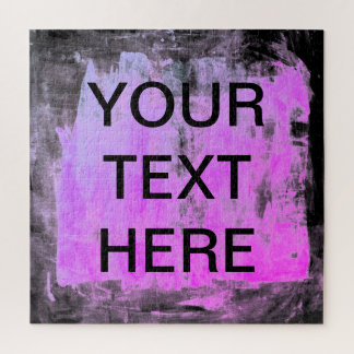 Puzzle Votre texte et fond rose vif magenta violet