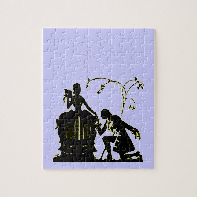 Puzzle "Voulez-vous m'épouser ?" Silhouette (Vertical)