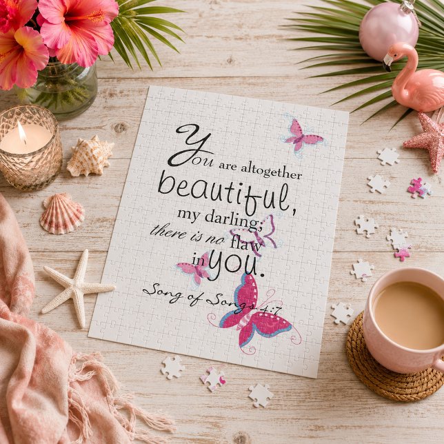 Puzzle Vous êtes beau papillon Écriture biblique (Créateur téléchargé)
