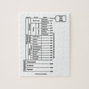 Puzzle Vous êtes ici (l'histoire de la terre géologique