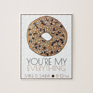 Puzzle Vous êtes My Everything Bagel Foodie Wedding Favor