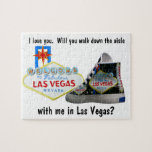 Puzzle Vous m'épouserez à Las Vegas<br><div class="desc">Las Vegas épousant des plans ? Voici une proposition de mariage sous forme de puzzle.</div>