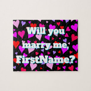 Puzzle "Vous m'épouserez" + Nom fait sur commande +