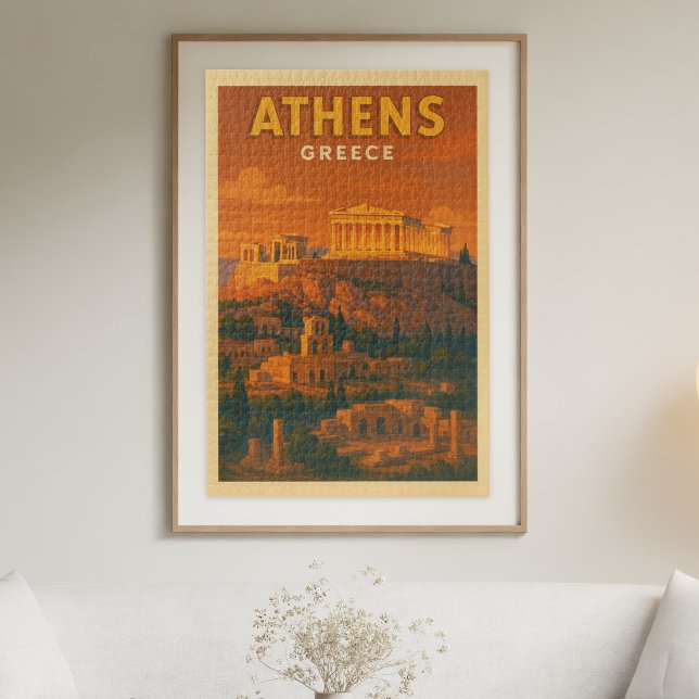 Puzzle Voyage à Athènes Grèce Rétro (Créateur téléchargé)