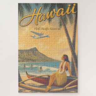 Puzzle Voyage à Hawaï de style vintage