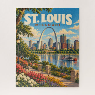 Puzzle Voyage à Saint-Louis Missouri Arch Gateway Vintage