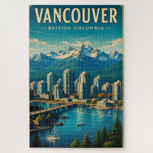 Puzzle 🏔️ Voyage à Vancouver Colombie-Britannique Rétro